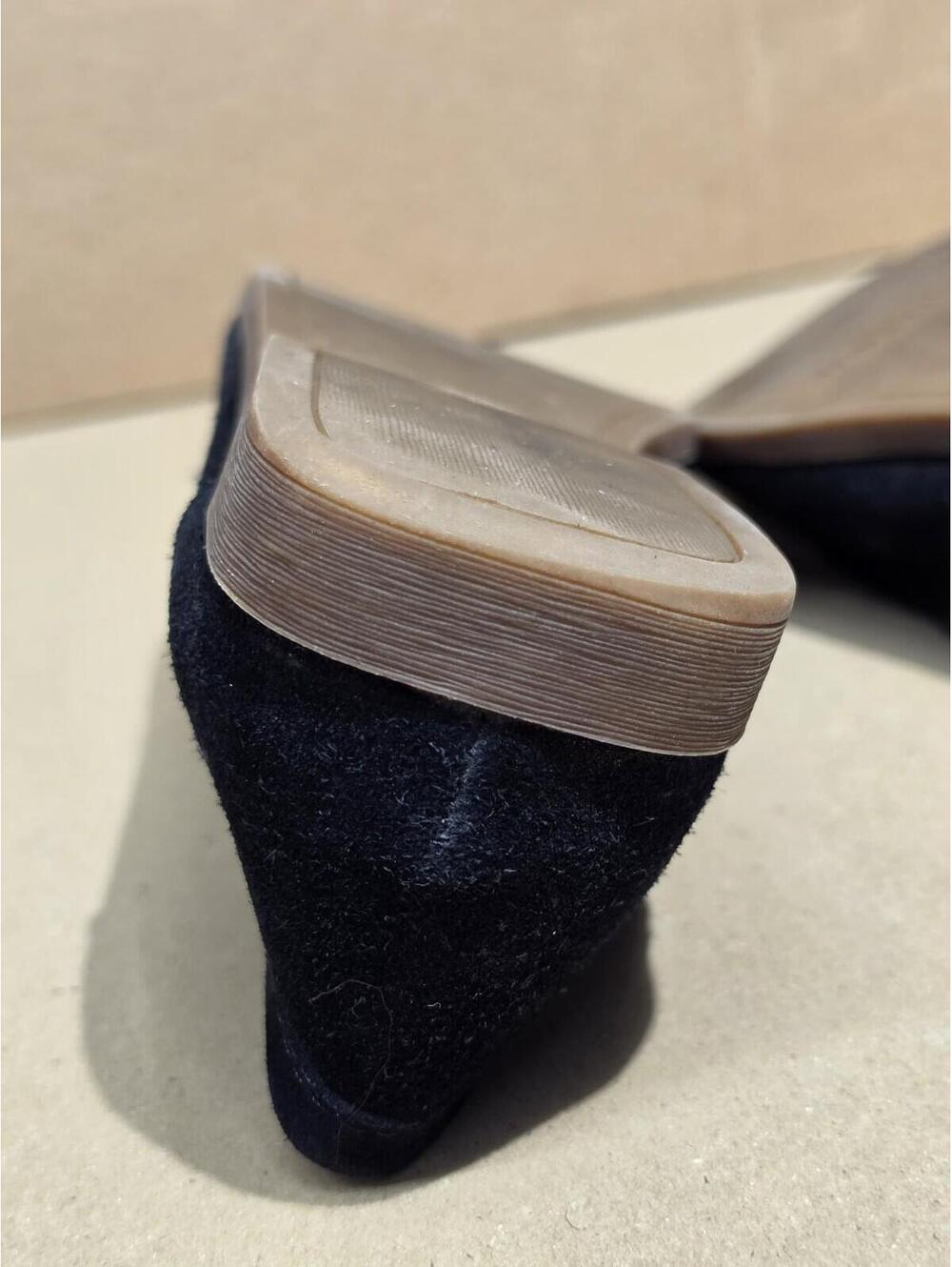 Franco Sarto Black Suede Loafers Women Leather Slip On Flats Office Quiet Luxury - Picture 6 of 10